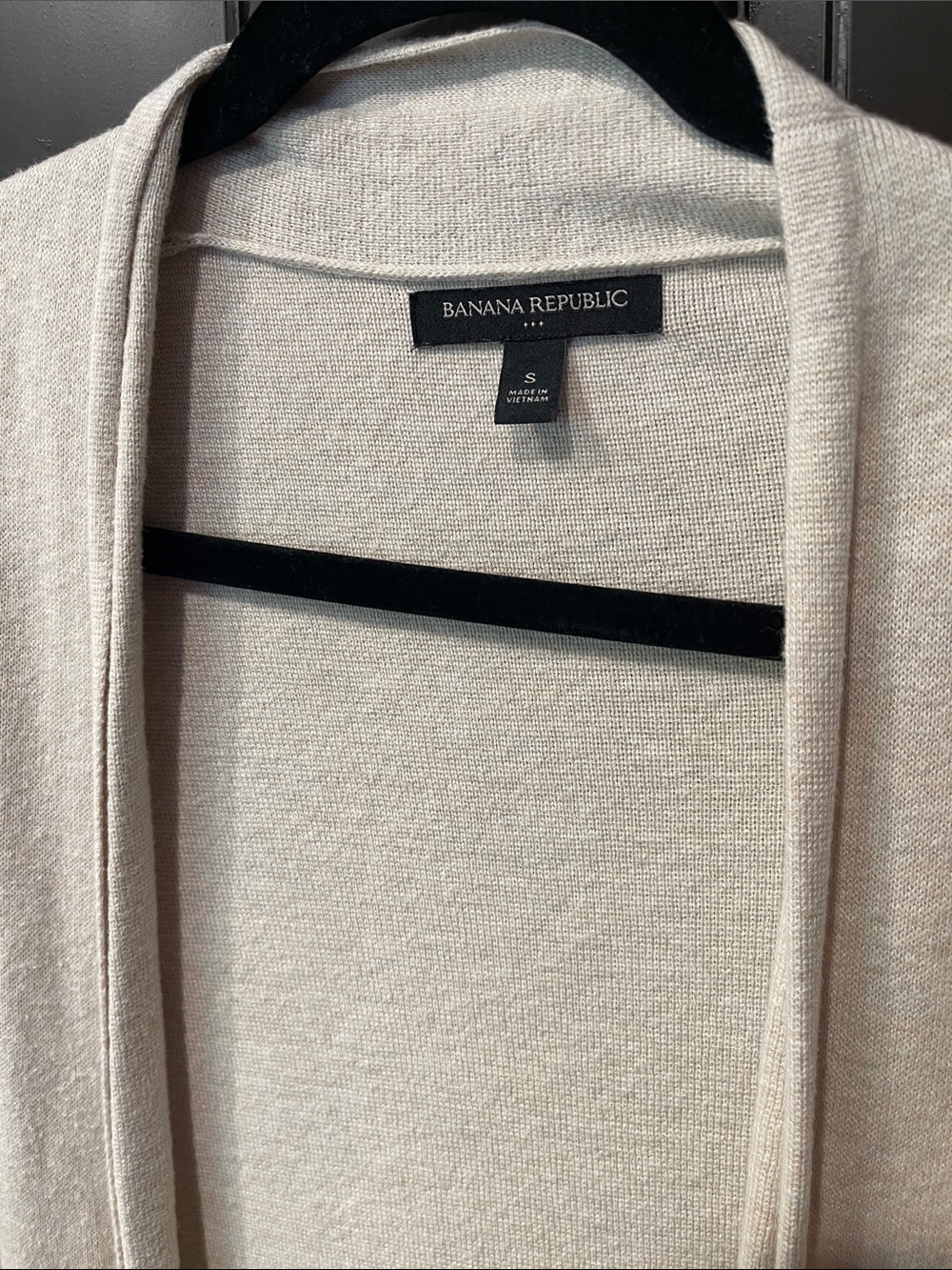 Banana Republic Cream Long Open-Front Duster Cardigan - Picture 2 of 4